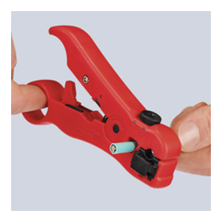 Knipex Abisolierwerkzeug für Koax- und Datenkabel 125 mm