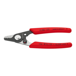 Knipex Abisolierzange für Glasfaserkabel brüniert mit Kunststoff-Griffhüllen 130 mm