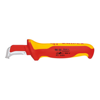 Knipex Abmantelungsmesser 1000V-isoliert mit Mehrkomponenten-Griff L.155mm