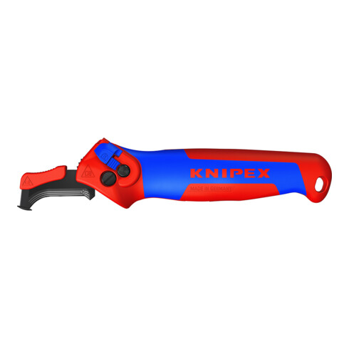 KNIPEX 16 50 145 SB Abmantelungsmesser mit Gleitschuh und Ratschenfunktion mit Mehrkomponenten-Hüllen 146 mm
