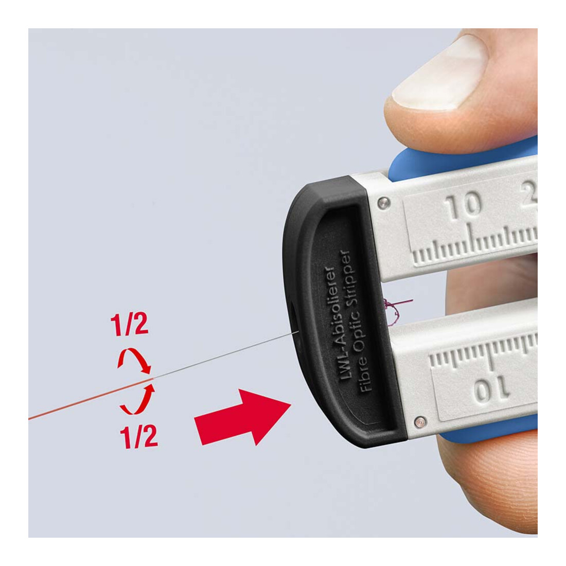 KNIPEX Abstriptang voor glasvezelkabel 190 mm 12 85 110 SB
