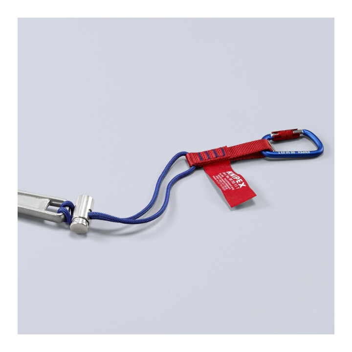 KNIPEX Adapteurs de sangle 00 50 13 T BK avec mousqueton fixe pour protection antichute d’outils 186 mm