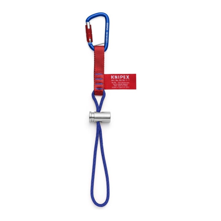KNIPEX Adapteurs de sangle 00 50 13 T BK avec mousqueton fixe pour protection antichute d’outils 186 mm