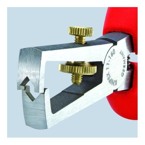KNIPEX afstriptang zwart geatramenteerd met kunststof coating 160mm