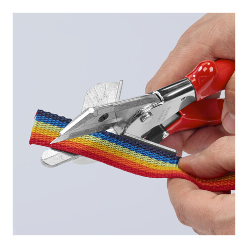 KNIPEX Cesoia per bisellare 94 35 215 per profili in plastica e gomma, cromata, 215mm