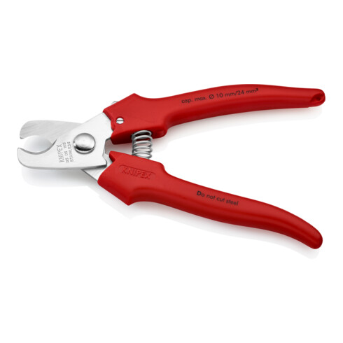 KNIPEX Cesoia per cavi 95 05 165, impugnature rivestite con plastica a estrusione, 165mm