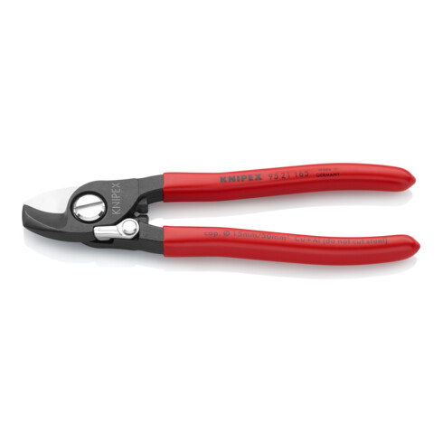 KNIPEX Cesoia per cavi 95 21 165 con molla di apertura, brunita, 165mm