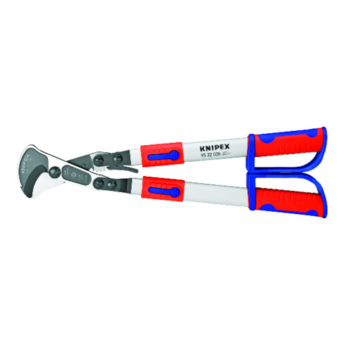 KNIPEX Cesoia per cavi 95 32 038 (principio a cricchetto) con manici telescopici, 570mm