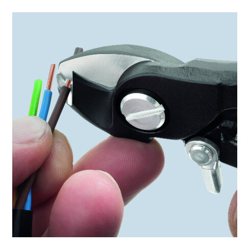 KNIPEX Cesoia per cavi 95 41 165 brunita, 165mm