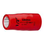 KNIPEX Chiave a bussola isolata a doppio esagono con attacco quadro interno 1/2" SW 11/16"