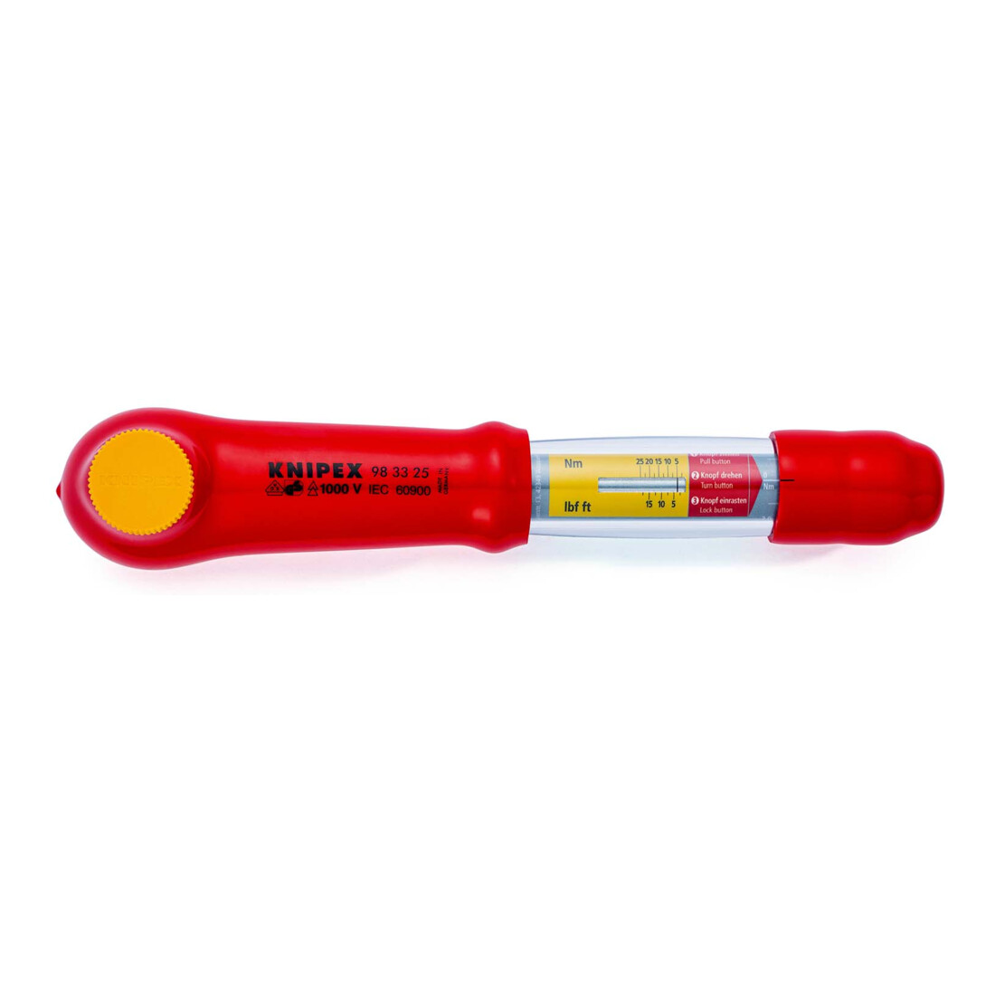 KNIPEX Chiave dinamometrica con quadro esterno 3/8" reversibile, 290mm