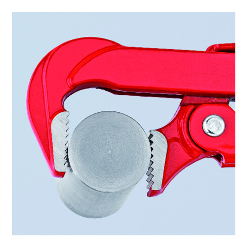 KNIPEX Chiave per tubi 90° verniciata a polvere rossa