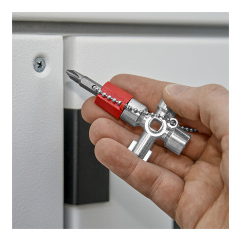 KNIPEX Chiave universale per quadri, armadi elettrici e sistemi di chiusura comuni 00 11 02, 44mm