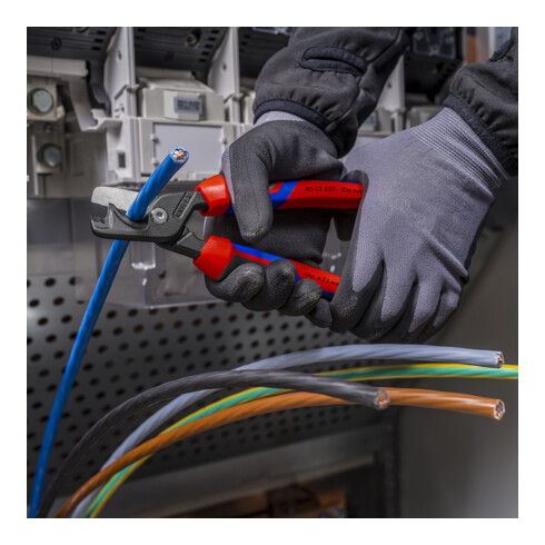 KNIPEX Cisailles à câbles avec poignées multi-composants 225 mm