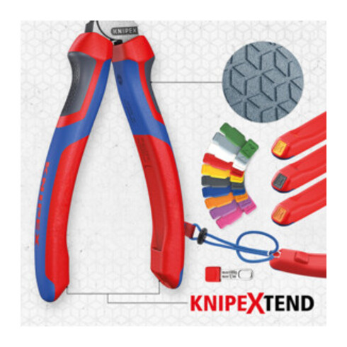 KNIPEX Cisailles à câbles avec poignées multi-composants 225 mm