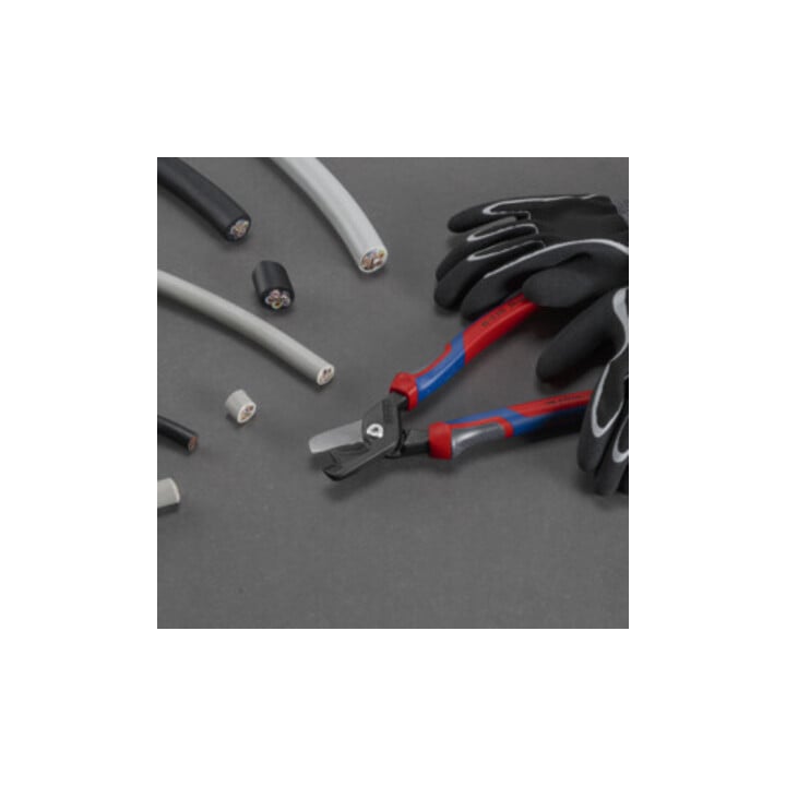 KNIPEX Cisailles à câbles avec poignées multi-composants 225 mm