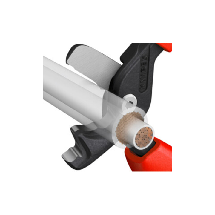 KNIPEX Cisailles à câbles avec poignées multi-composants 225 mm