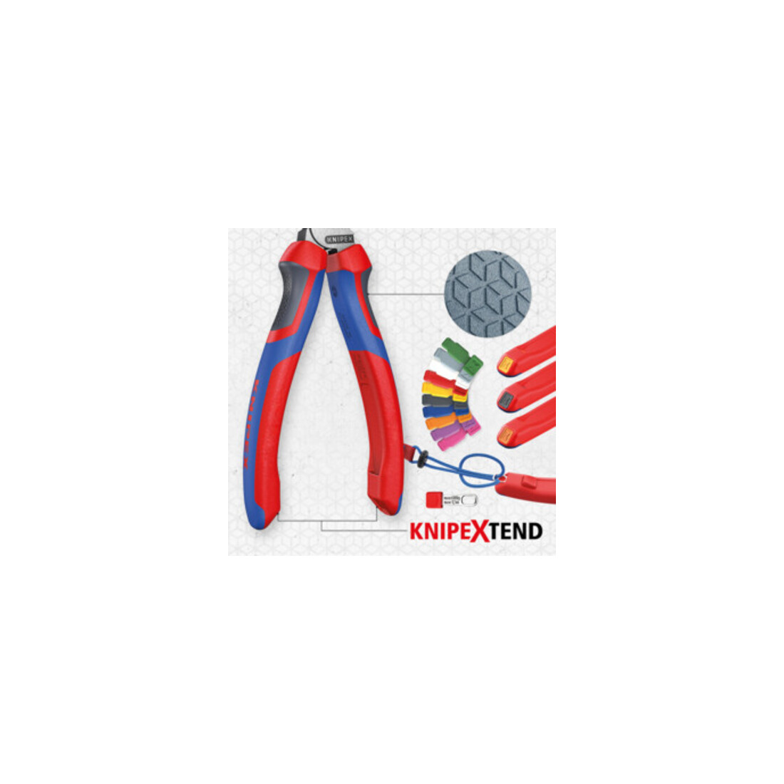KNIPEX Cisailles à câbles avec poignées multi-composants 225 mm