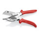 KNIPEX Cisailles à onglets EAN pour profils plastique et caoutchouc, manches plastique chromés 215 mm