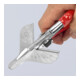 KNIPEX Cisailles à onglets EAN pour profils plastique et caoutchouc, manches plastique chromés 215 mm