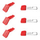 KNIPEX Clips TetheredTool 00 63 06 TCR + Clips ColorCode rouges, 3 pièces chacun