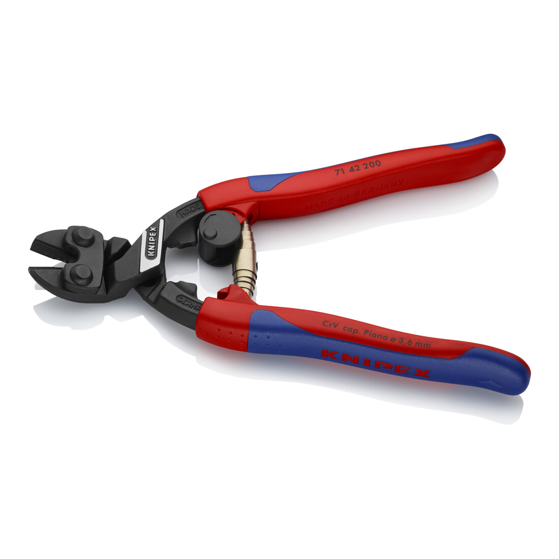KNIPEX CoBolt® 71 42 200, 200 mm, manches multicomposants fins noirs encre