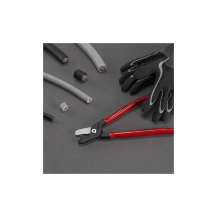 KNIPEX Coupe-câbles avec poignées en plastique 225 mm