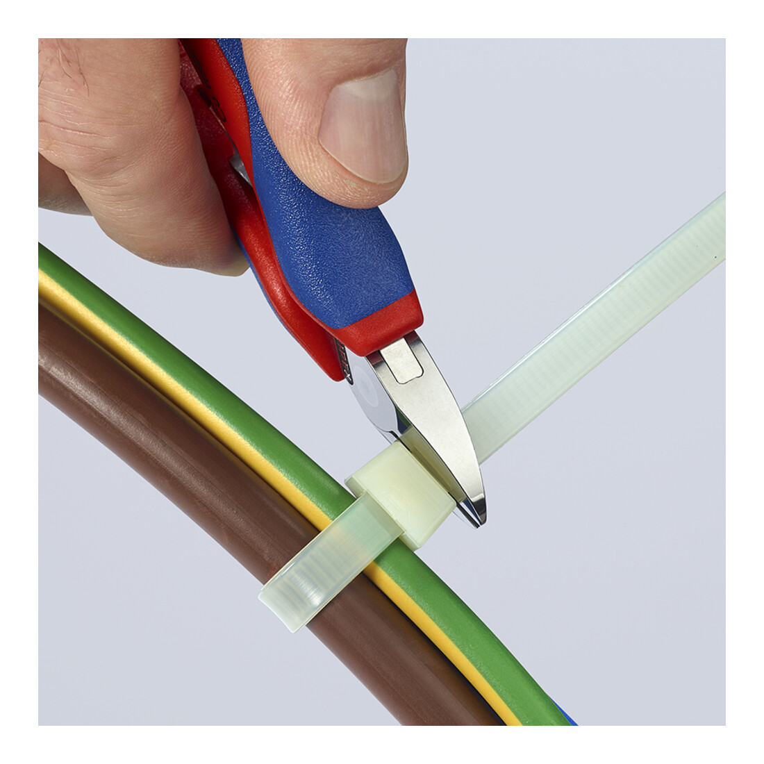 KNIPEX Coupe-câbles électronique 77 82 130, 130 mm, manche multi-composants, articulation traversante