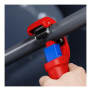 KNIPEX Coupe-tube DPT50 90 23 02 BK pour tubes plastiques épais, 202 mm, revêtement plastique-5