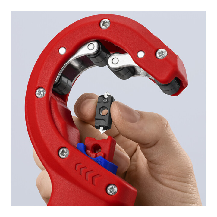 KNIPEX Coupe-tube DPT50 90 23 02 BK pour tubes plastiques épais, 202 mm, revêtement plastique