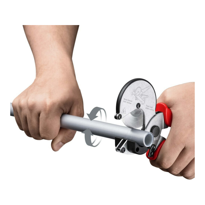 KNIPEX Coupe-tube pour tuyaux composites/plastique Ø max. 26 mm