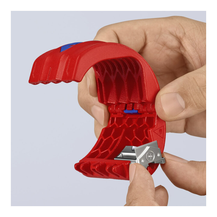 KNIPEX Coupe-tubes en plastique avec 3 lames, Pour-⌀ jusqu'à: 50 mm