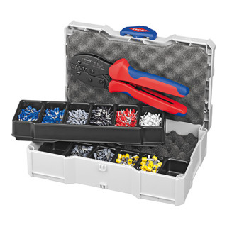 Knipex Crimp-Sortiment mit Crimpzange PreciForce® 220mm für Aderendhülsen 1201tlg.