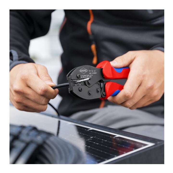 Knipex Crimp tang PreciForce 250 mm SB voor MC4 / MC4 EVO2 4/6 mm²