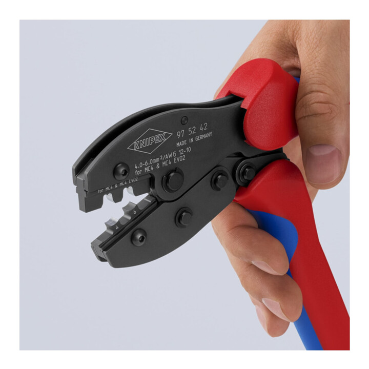 Knipex Crimp tang PreciForce 250 mm SB voor MC4 / MC4 EVO2 4/6 mm²