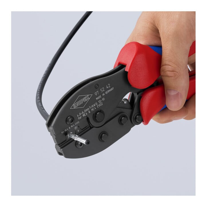 Knipex Crimp tang PreciForce 250 mm SB voor MC4 / MC4 EVO2 4/6 mm²