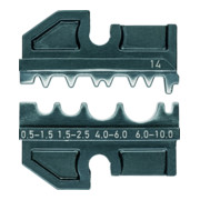 Knipex Crimpeinsatz für unisolierte Kabelschuhe Quetsch-/Stoß-/Pressverbinder AWG 20-7 Kapazität 0,5-10 mm²