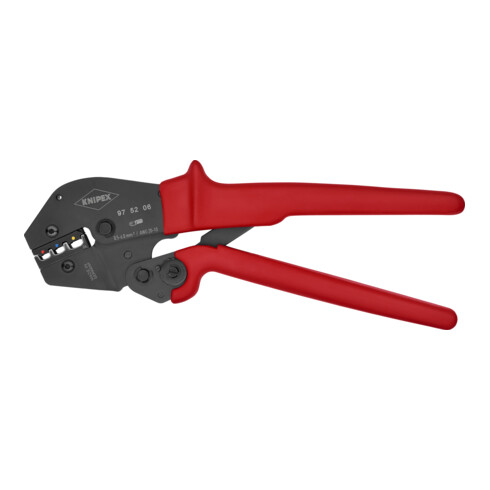 Knipex Crimpzange 250mm für isolierte Kabelschuhe, Steck- und Stoßverbinder 0,5 - 6mm²