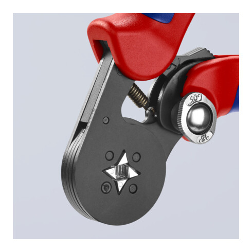 KNIPEX 97 53 04 Selbsteinstellende Crimpzange für Aderendhülsen mit Seiteneinführung mit Mehrkomponenten-Hüllen brüniert 180 mm