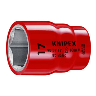KNIPEX dop voor zeskantschroeven met binnenvierkant 3/8" breedte over platte kanten 16mm