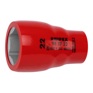 KNIPEX Douille à cliquet 3/8" 49 mm pour vis hexagonales avec carré intérieur 98 37 22