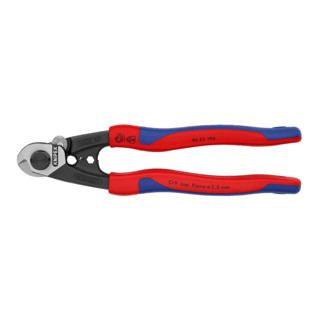 Knipex Drahtseilschere geschmiedet brüniert mit Mehrkomponenten-Hüllen 190 mm