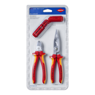 KNIPEX Elektro-installatieset 00 31 30 BK V01, 1x 13 86 200, 1x 16 95 01 SB, 1x 70 06 160