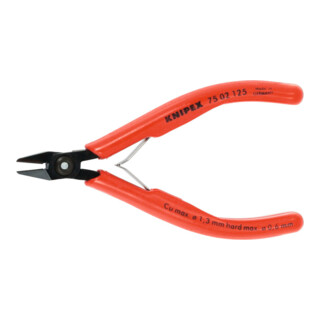 KNIPEX elektro zijkniptang, spitse kop 125H mm