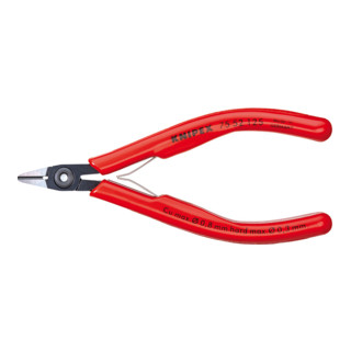 Knipex Elektronik-Seitenschneider brüniert mit Kunststoff-Hüllen 125mm besonder schmaler kopf mit Facette
