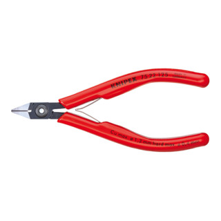 Knipex Elektronik-Seitenschneider brüniert mit Kunststoff-Hüllen 125mm mit kleiner Facette
