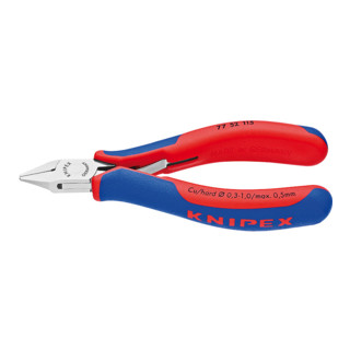 Knipex Elektronik-Seitenschneider mit Mehrkomponenten-Hüllen 115mm mit kleiner Facette