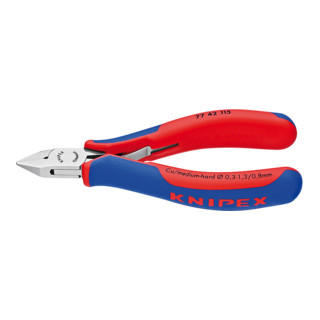 Knipex Elektronik-Seitenschneider mit Mehrkomponenten-Hüllen 130mm ohne Facette