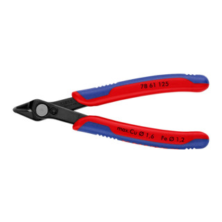 Knipex Elektronik-Seitenschneider Super Knips® brüniert mit Mehrkomponenten-Hüllen 125mm
