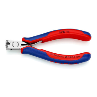 Knipex Elektronik-Vornschneider mit Mehrkomponenten-Hüllen 115mm mit Facette